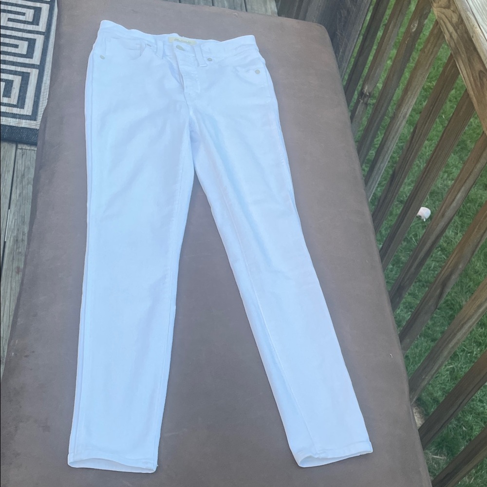 Madewell high-rise skinny size 26 five pocket white denim, brand new, no smoke